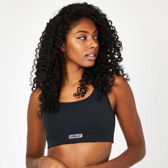 *EVERLAST* Black Padded Medium Support Sports Bra Size 6 - Picture 1 of 6